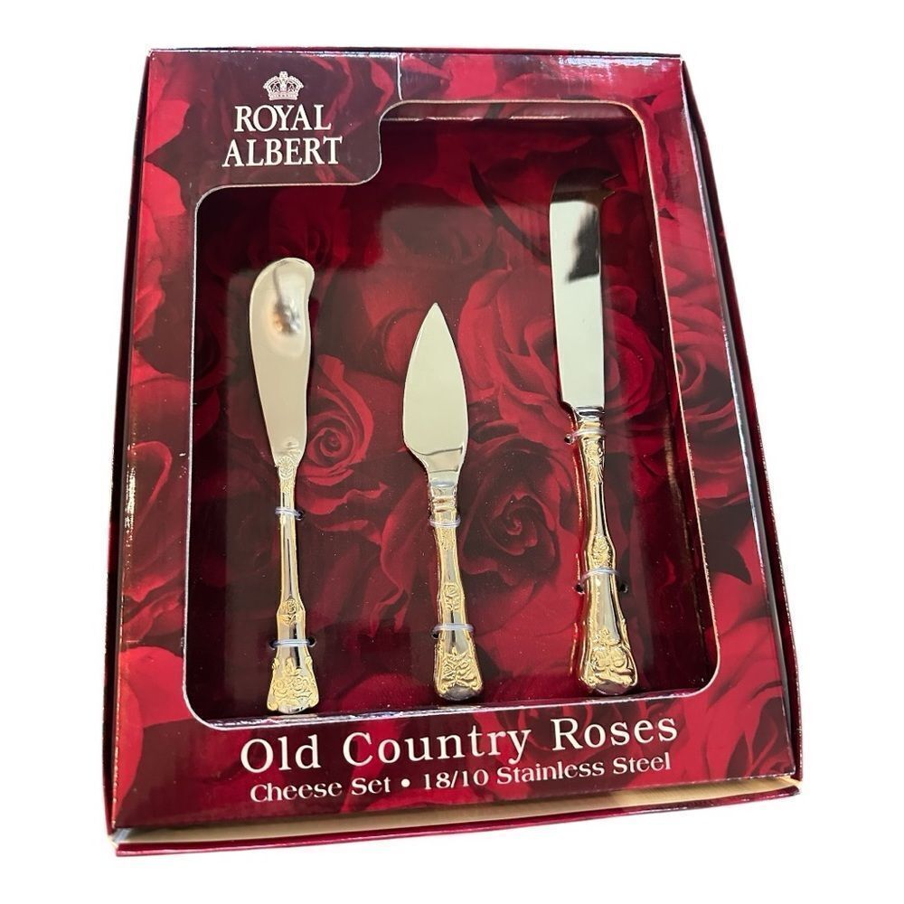Royal Albert Cheese Set new top of box has a few-scratches